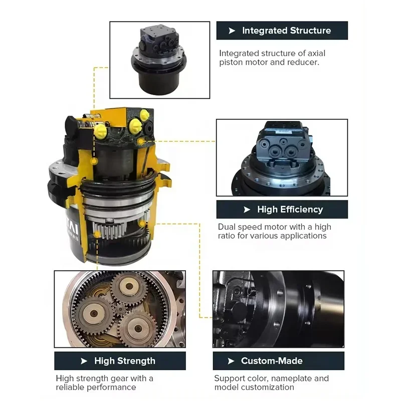 WEITAI Mini Excavator Hydraulic Track Motor Final Drive for pc200 ex60 225 mini excavator