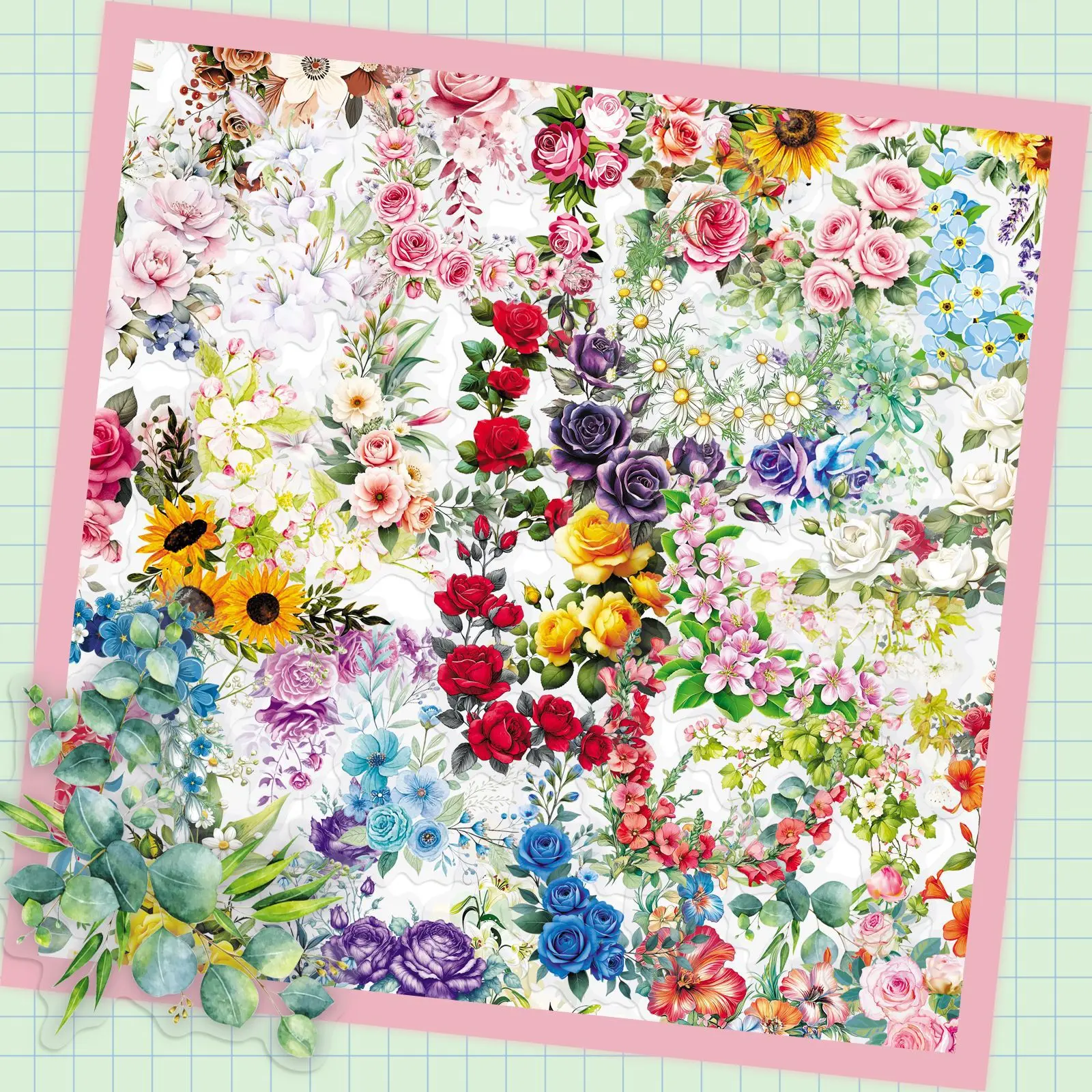 

10/50PCS Transparent Flower Plant Sticker Art Graffiti Waterproof Decal Toy Gift Creative DIY Water Cup Stationery Box Guitar