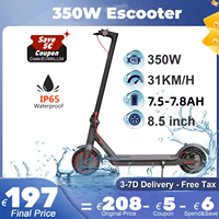 AOVOPRO 350W Electric Scooter 31KM/H 8.5 Inch Tire Electric Kick Scooter 7.5/7.8AH Adults Smart APP Escooter Free Shipping