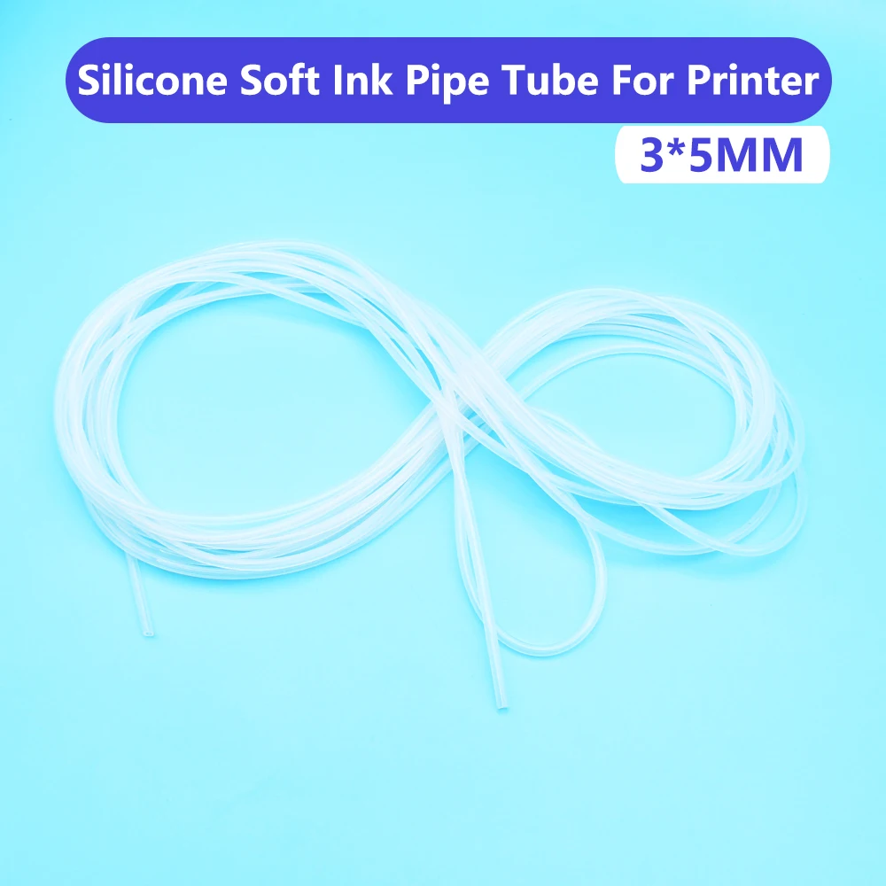 Silicone Ink Tube Hose Soft Pipe For Inkjet Printer Film Printing Modification Tubing Single Row Line 5*3MM DTF Silicon Pipe