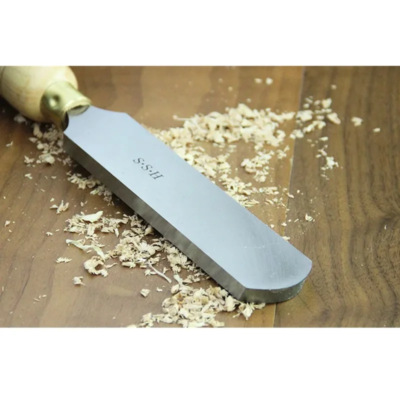 1Pcs HSS W38mm Big Round Nose Scraper Woodturning Gouge Tool Woodworking Ring Knife