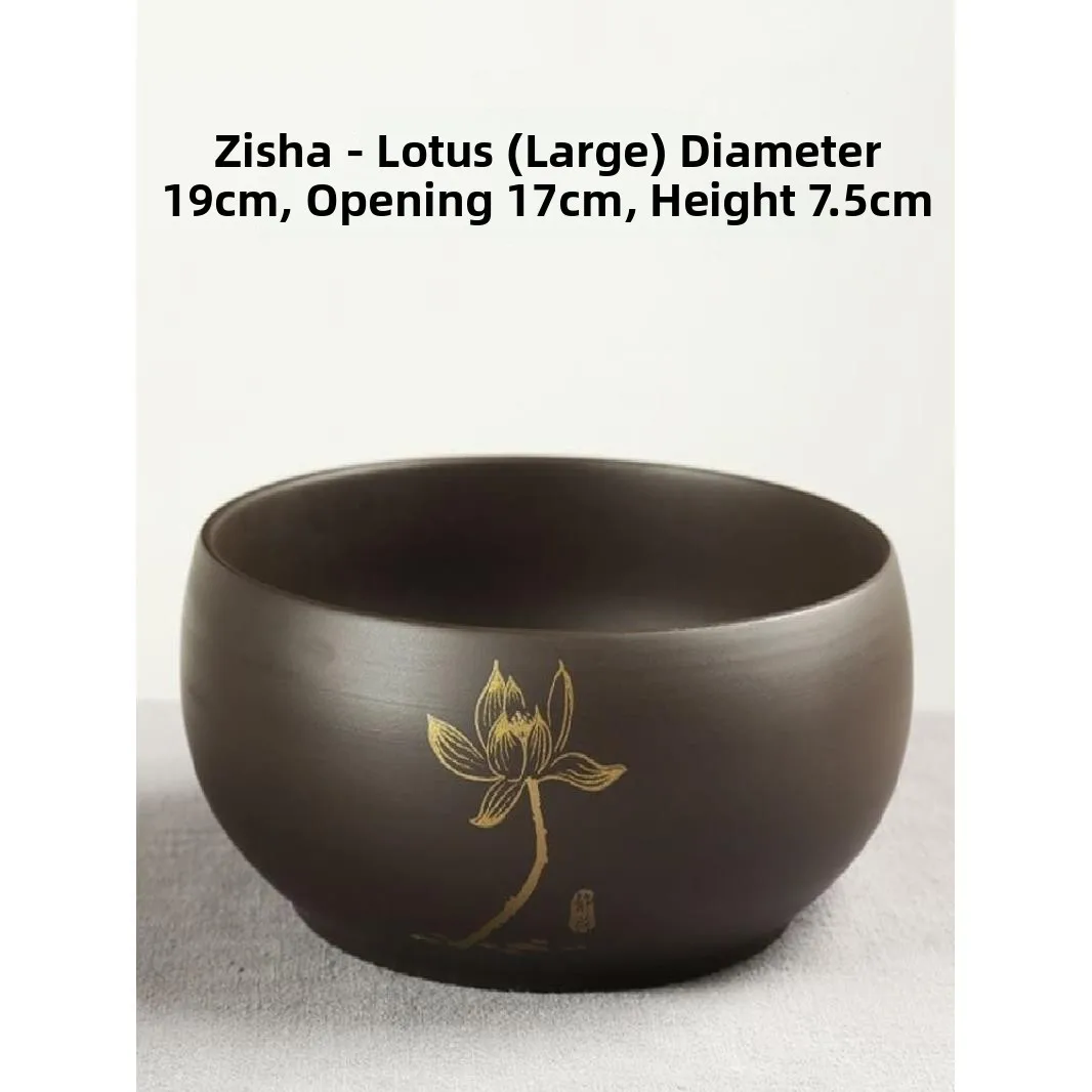 

Утолщенная чаша из фиолетовой глины, большая чаша для воды, чаша для чайного столика, круглая чаша для хранения, подставка для чайных чашек в стиле дзен кунг-фу, чайный столик