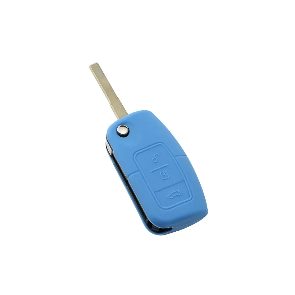 Silicone Key Remote Cover Case Protect for Ford Fiesta Focus 2 Ecosport Kuga Escape 3 Buttons Car Flip Key Accessaries