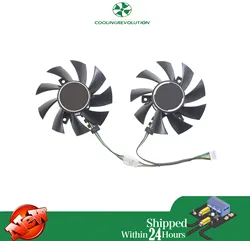 75MM FD8015U12D DC12V 0,50 AMP 4Pin Grafikkarte Fan für ASRock PG D RADEON RX580