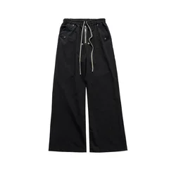 Owen Seak Men's Casual Cargo Harem Pants Baggy Gothic Clothing High Street Summer Long Work Trousers Loose Black Sweatpants