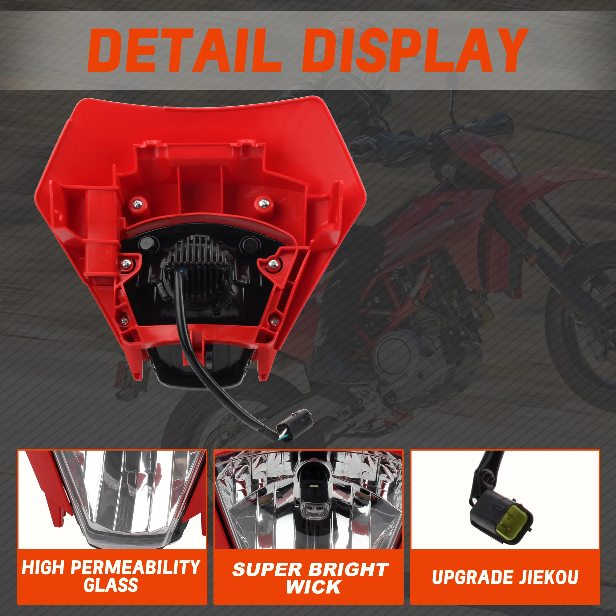Motorcycle LED HeadLights For GASGAS EX EC 300 350F 400F 450F 500F SM700 2024 2025 Accesorios Dirt Bike Supermoto Enduro
