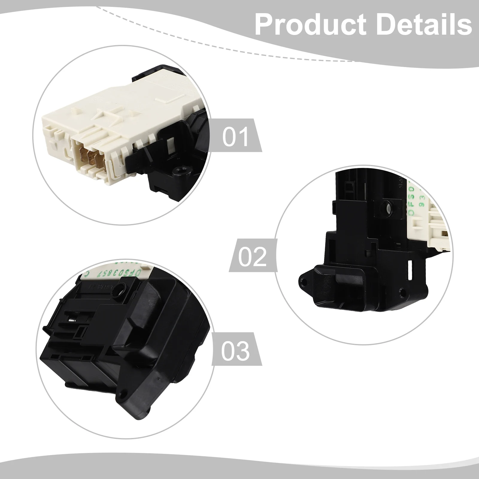 交換用ローラー洗濯機ドアロックスイッチモデル用 EBF61315803 EBF61315801 および EBF62534402 簡単セットアップ付き