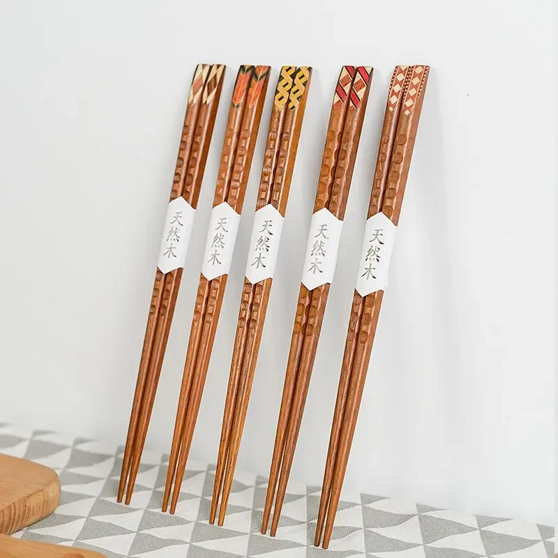 Handmade Japanese Natural Wood Iron Knives And Wooden Chopsticks  Sushi Chopsticks Set Value Gift Sushi Chinese food Tie line