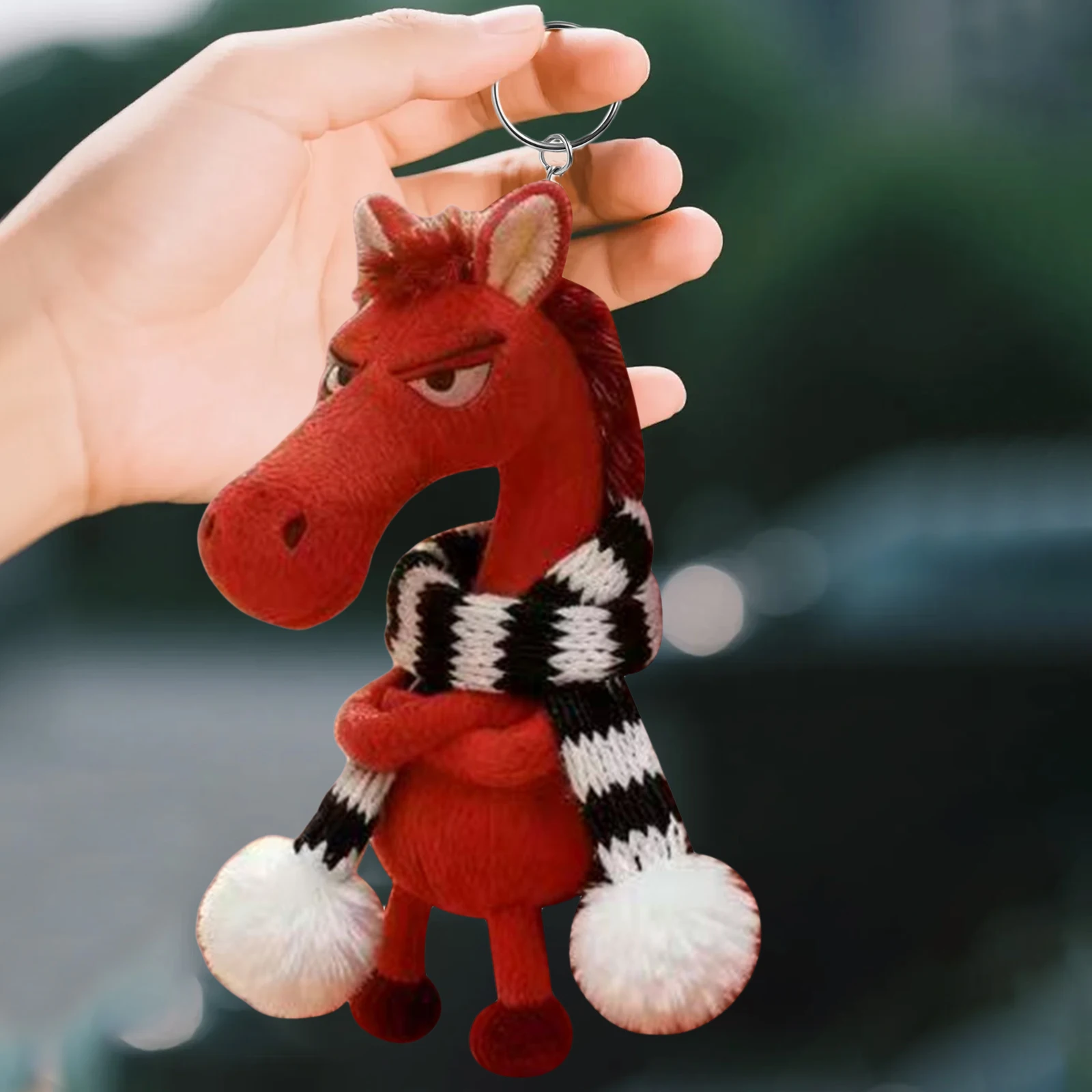 2026 Horse Keychain Plush Toy Year of The Horse Lucky Mascot New Year Good Luck Gift  Horse Plush Pendant for Backpack Purse Bag