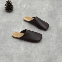 GKTINOO 2026 New Handmade Genuine Leather Women's Shoes Soft Soled Casual Round Toe Slip-on Flat Slippers - Image 4