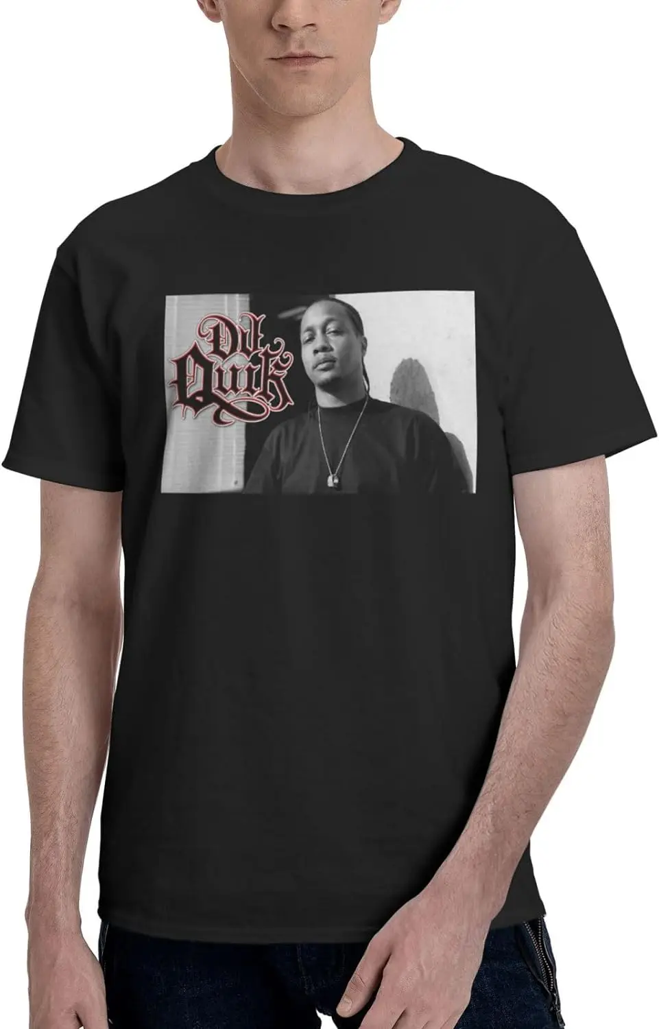 Dj Quik Shirt Mens Short-Sleeve Graphic T-Shirt Tall Big Loose Tee Fashion Gym Workout T Shirts