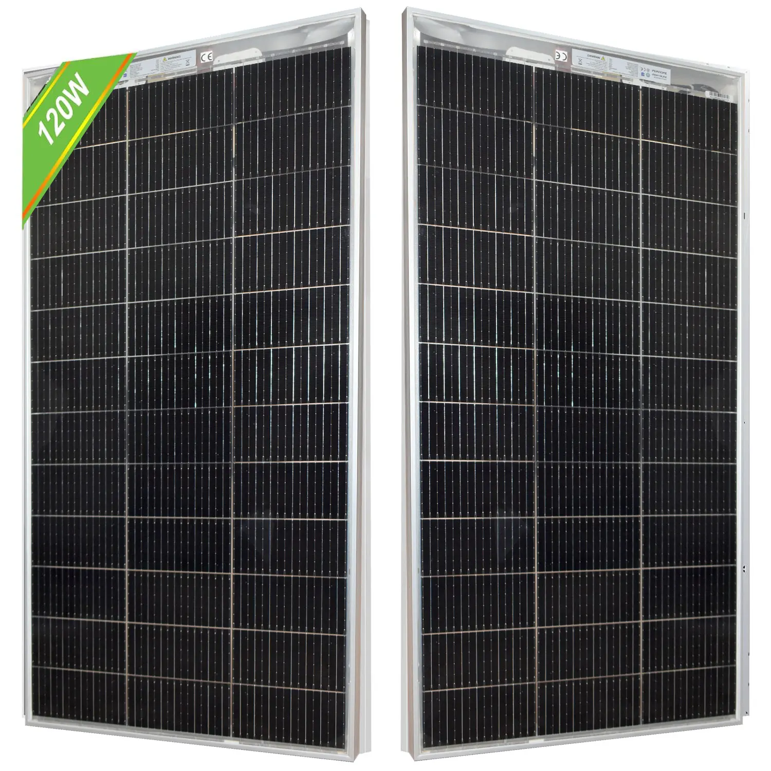 

120 W Bifacial Solar Panel 18 V, Monocrystalline Solar Module for 12 V Batteries, Photovoltaic, Solar Panel 12 V, Ideal for Moto