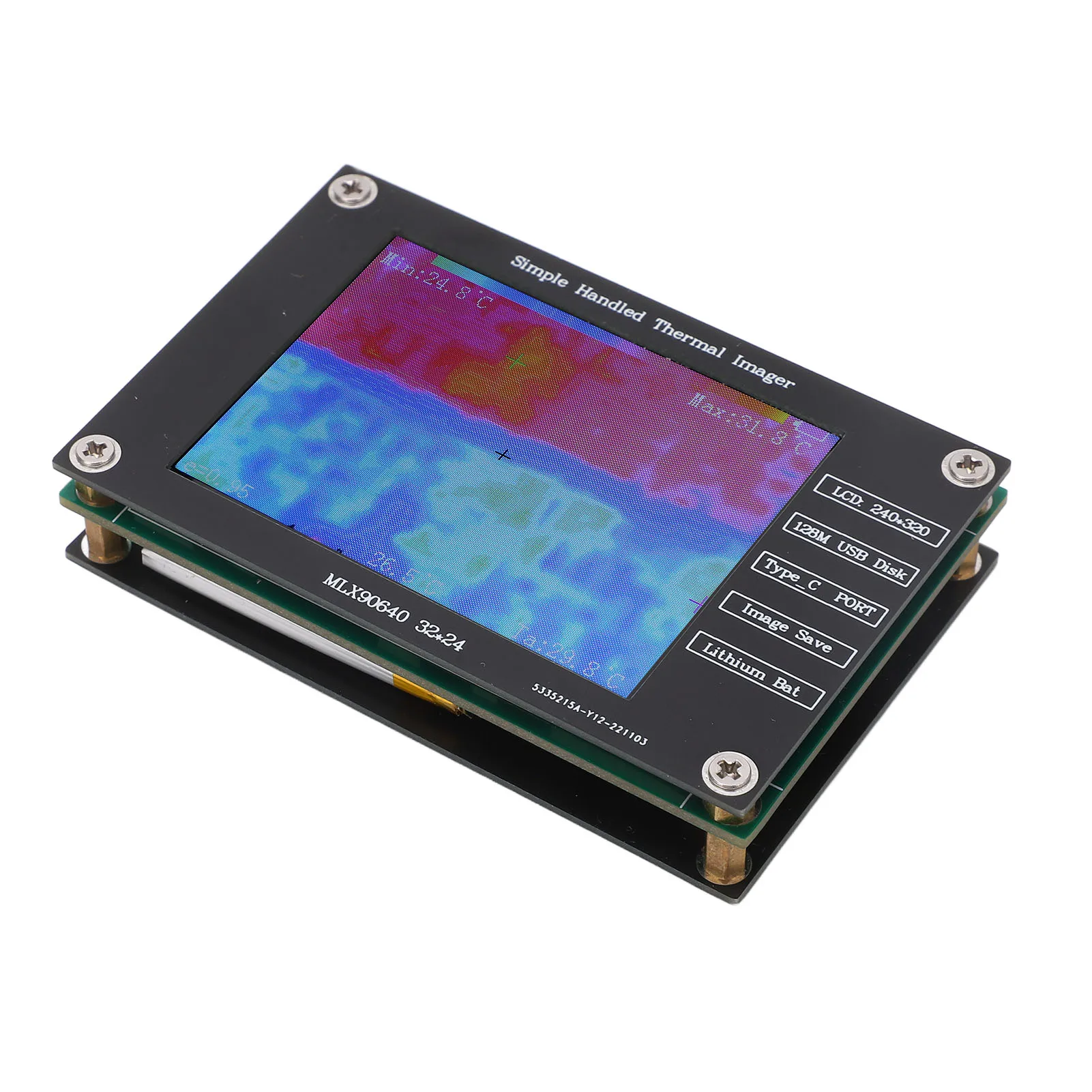 Warmtebeeldcamera Infraroodcamera Digitale draagbare draagbare multifunctionele 2,8 inch LCD-scherm Warmtebeeldcamera