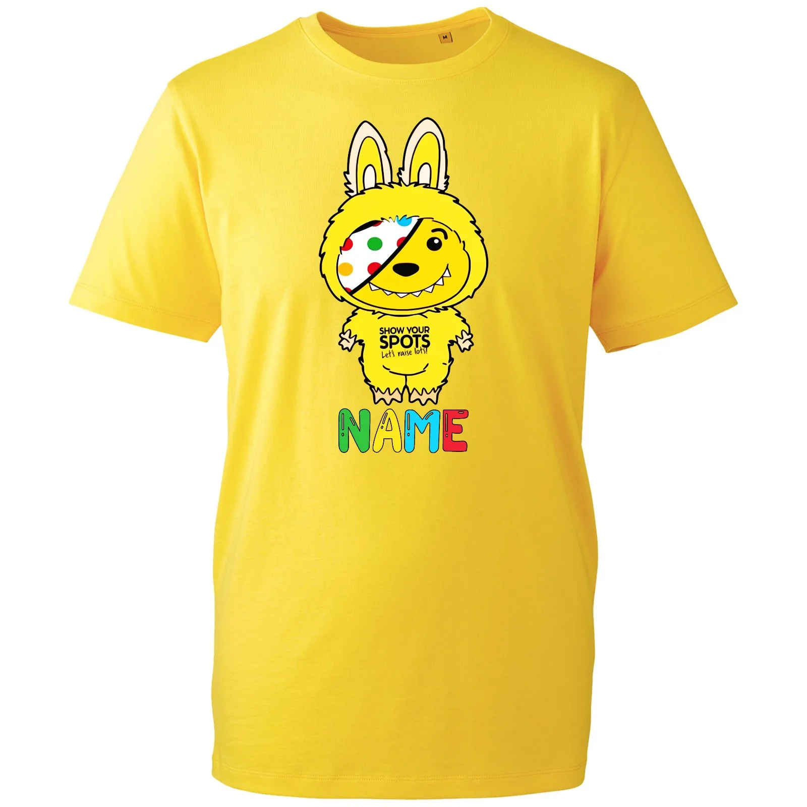 T-shirt Pudsey Bear avec votre nom, « Children In Need », Spotty Day, haut de charité, cadeau, t-shirt