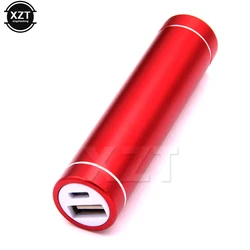 Portable Red USB 5V/1A Charging Box Shell Aluminum Alloy Cylinder 18650 Single Battery Shell Solder Free DIY Charging Box Kit