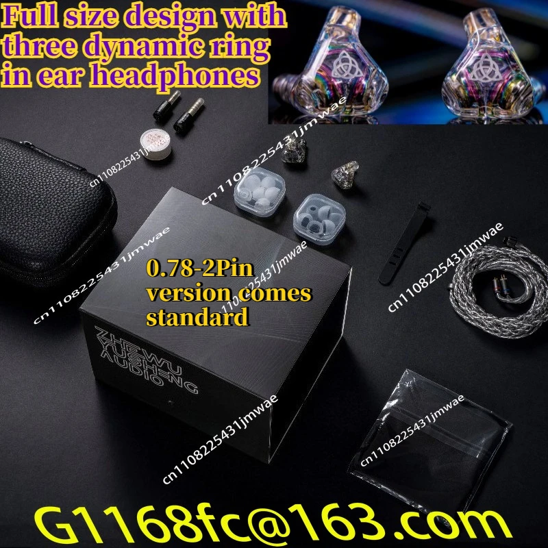 Customized Three Motion in Ear Headphones with HIFI Music Live Streaming and Esports Games, 0.78-2Pin Version Standard