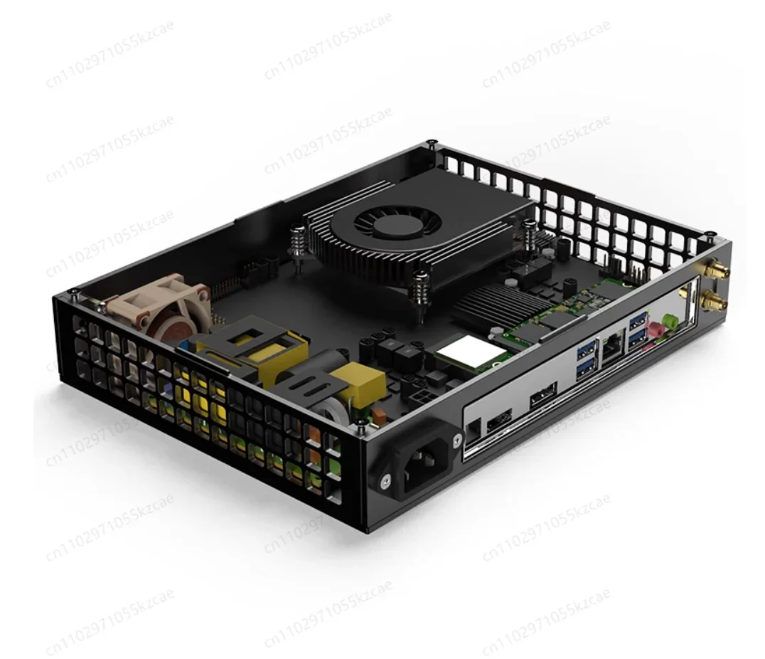 1.8L All-Aluminum ITX Computer Case, Ultra-Thin Half-Height Mini Chassis with Fine Chamfered Aluminum Housing