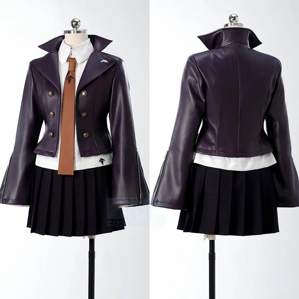 Аниме Данганронпа Киоко Киригири Косплей Костюм Платье Женский Хэллоуин Косплей Костюм Куртка Рубашка Комплект Галстука