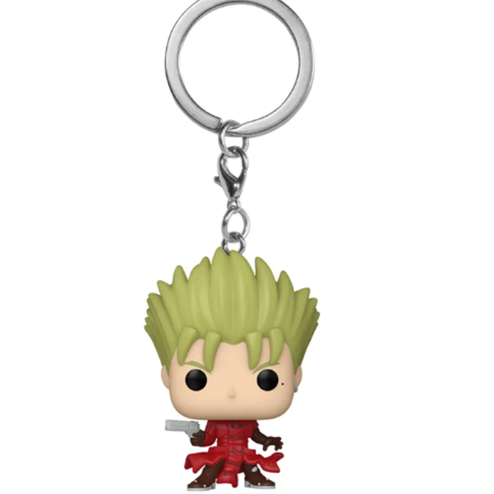 Keychain Trigun Vash the Stampede PVC Action Figures Model Toys Dolls Decoration Pendant for Birthday Gift