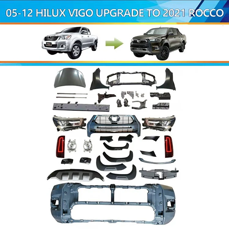 wholesale body kit  Facelift Bodykit  car body kit for Upgrade 2005-2014 VIGO to 2021 ROCCO