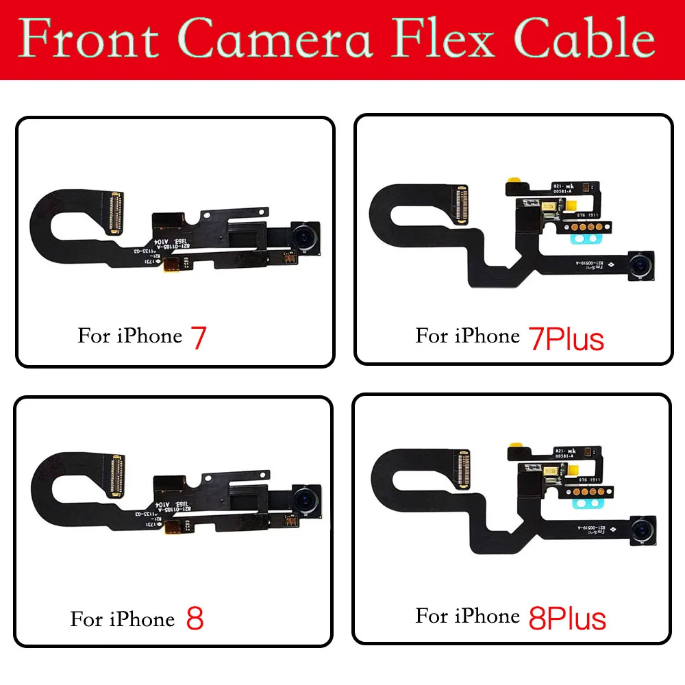 Front Camera Flex Cable For iPhone  7 8 Plus Facing Camera With Proximity Light Sensor Microphone Replacement