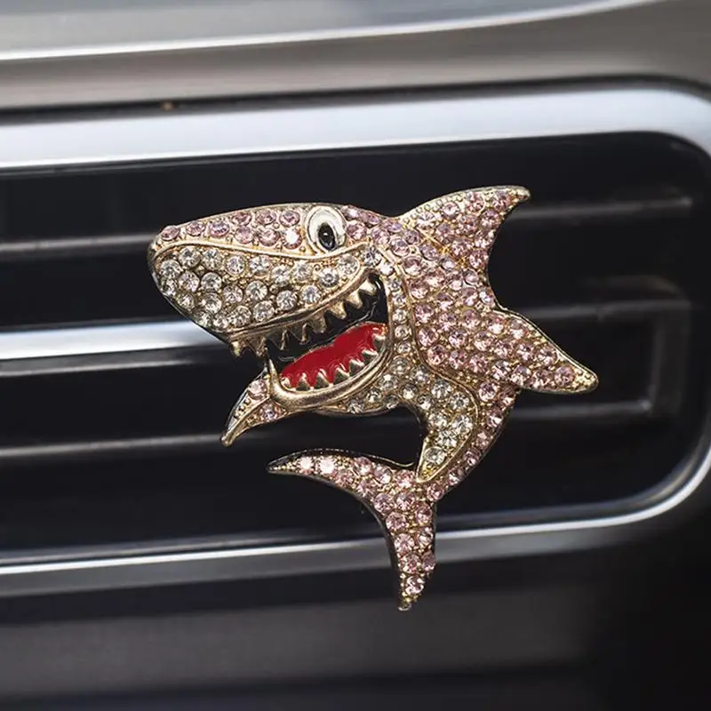 

Автомобильный освежитель воздуха в виде акулы, зажимы для вентиляционных отверстий, блестящие стразы, акула, автомобильные вентиляционные зажимы для ароматерапии, освежитель вентиляционных отверстий в виде акулы