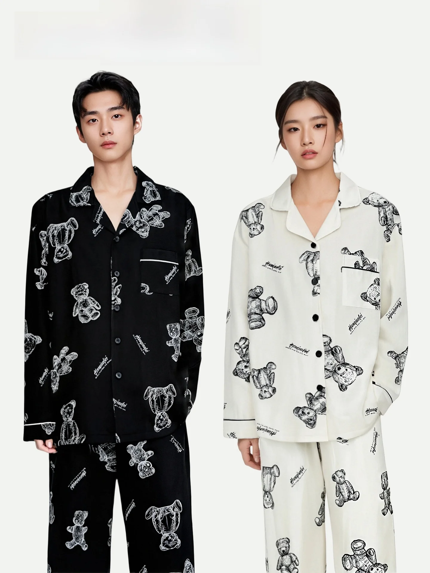 PinkBread Couples Style Pure Cotton Long Sleeve Sleepwear Home Clothes Spring Autumn Comfortable Soft Cotton Outerwear