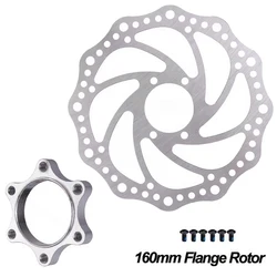 MTB Bike Threaded Hub Disk Disc Brake Rotor Mountain bicycle 6 Bolts Flange Adapter Freewheel Cycling 160mm 48mm Rotor