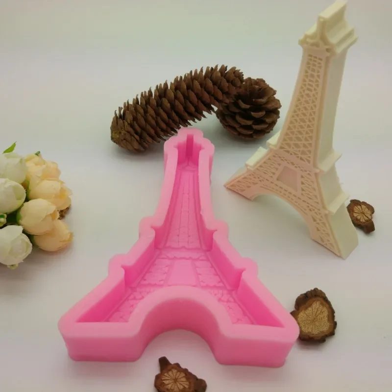 Diy Eiffel Tower Modeling Silicone Candle Mold Handmade Crafts Gypsum Clay Resin Making Tools Desktop Decoration Home Gifts