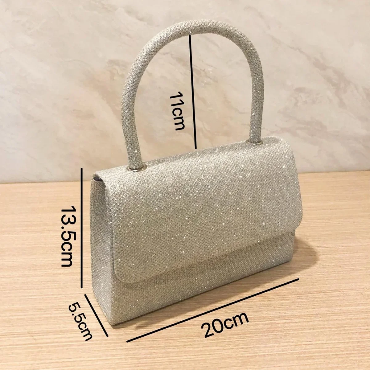 Evening Handbags Silver Sequined Glitter Purse Top-handle Bags Fashion Luxury Bridal Totes Bling Chain Shoulder Crossbody Bags