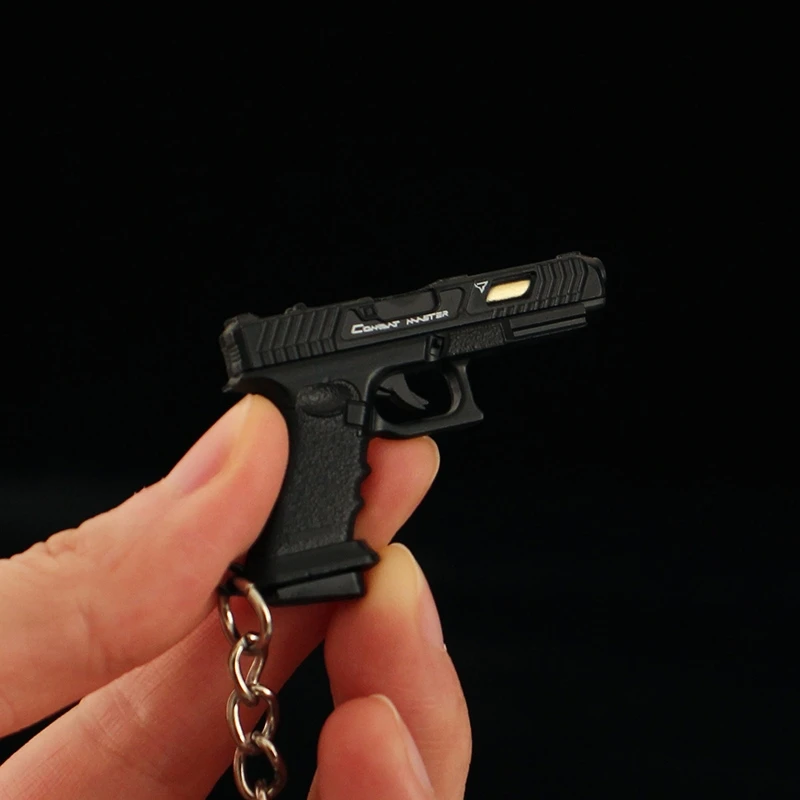 Pistola de metal Glock para homens, Mini Glock Chaveiro, pistola de liga, modelo de arma Colt 1911, brinquedos de simulação, alta qualidade, 1:4, 5cm