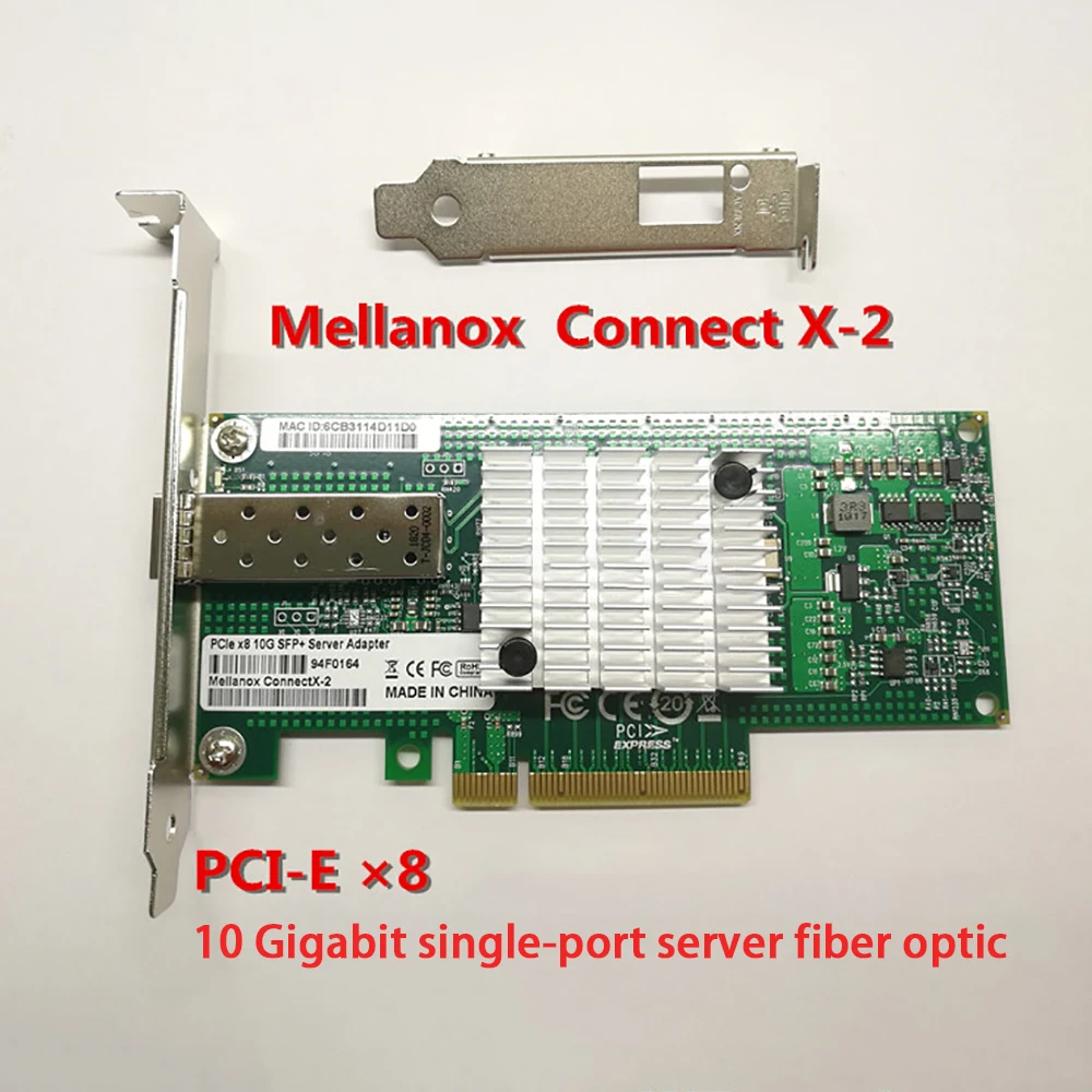 Para Mellanox ConnectX-2 10G 10 Gigabit servidor SFP de un solo puerto tarjeta de red de fibra óptica de alta calidad envío rápido