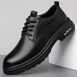 Business Casual Leather Shoes Men Spring Autumn New Designer British Style Retro Platform Derby Shoes Male Fashion Loafers Men