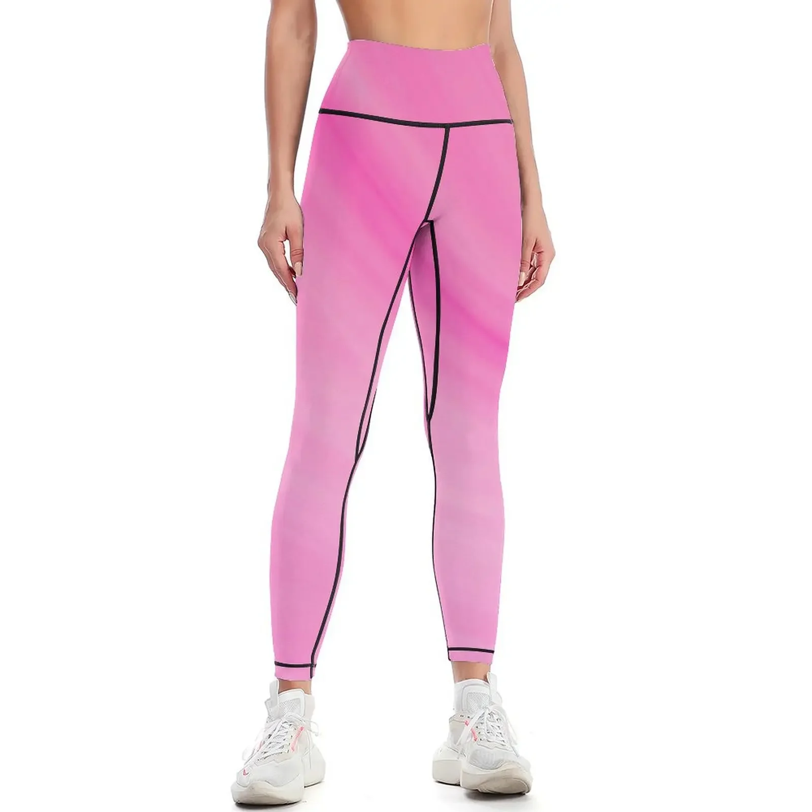 Elegant Hot Pink Marble Swirls Leggings legings for fitness Tight fitting woman Womens Leggings