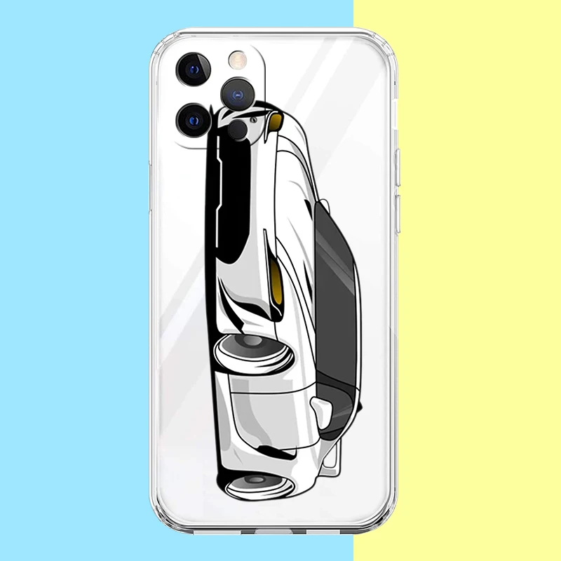 JDM Drift Sports Car Hard PC Phone Case para Samsung Galaxy Z Flip 4, cubierta transparente para Galaxy Z Flip 3, plegable a prueba de golpes
