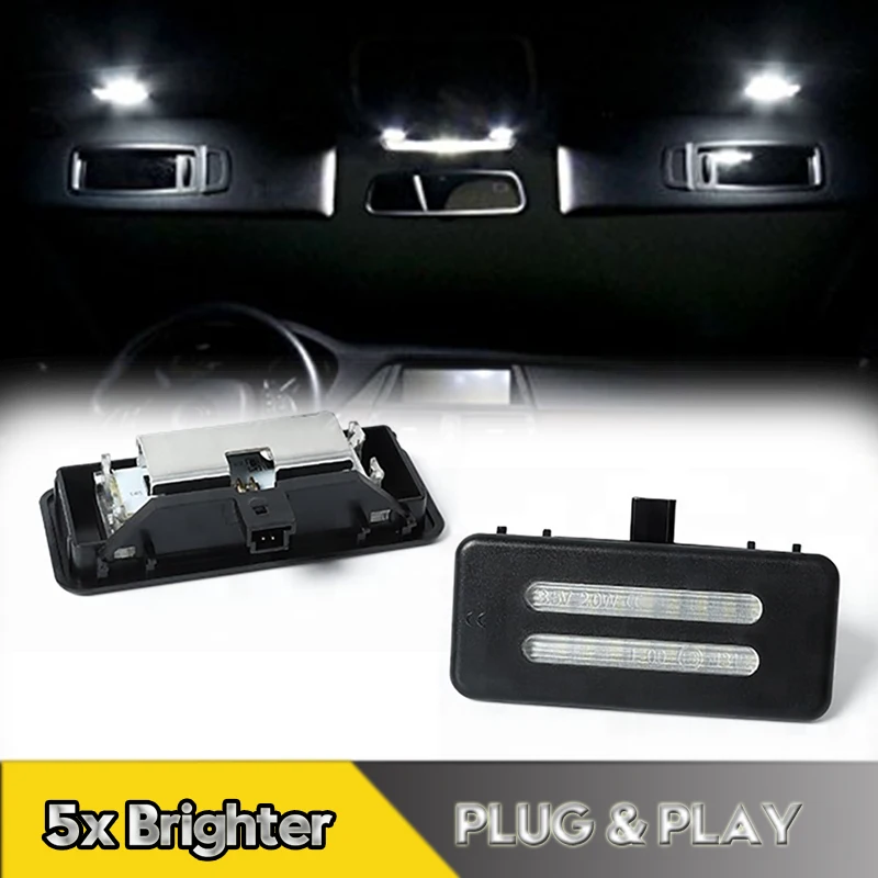 

2Pcs For BMW E90 E91 E92 X1 X3 X5 X6 LED Vanity Mirror Lights Reading Dome Lamps E60 E61 E84 F25 E70 E71 325I 525I 328I 535I 330