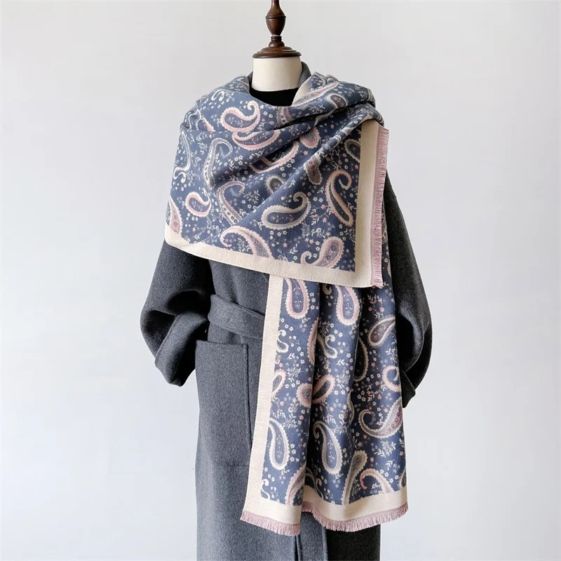 Sciarpa 2024 Cashmere per donna inverno Bufanda Paisley Design scialle spesso avvolge caldo coperta femminile stole echarge Femme Pashmina