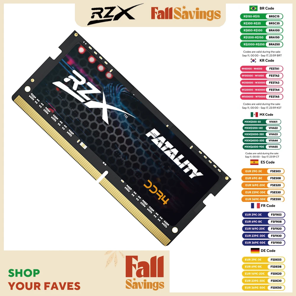 RAM 3200MHz Sodimm 1.2V DDR4 Notebook 260pin 2400MHz Memoria