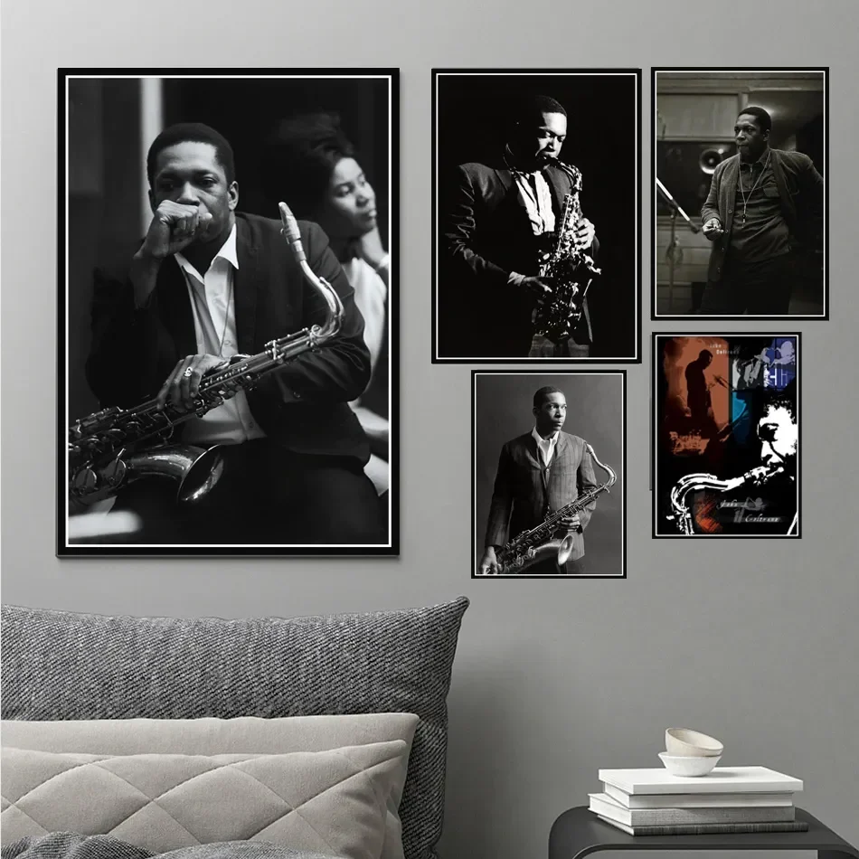 Imagen de música de músico de Jazz, estrella de John Coltrane, cuadro sobre lienzo para dormitorio, arte moderno para decoración del hogar, sala de estar y dormitorio