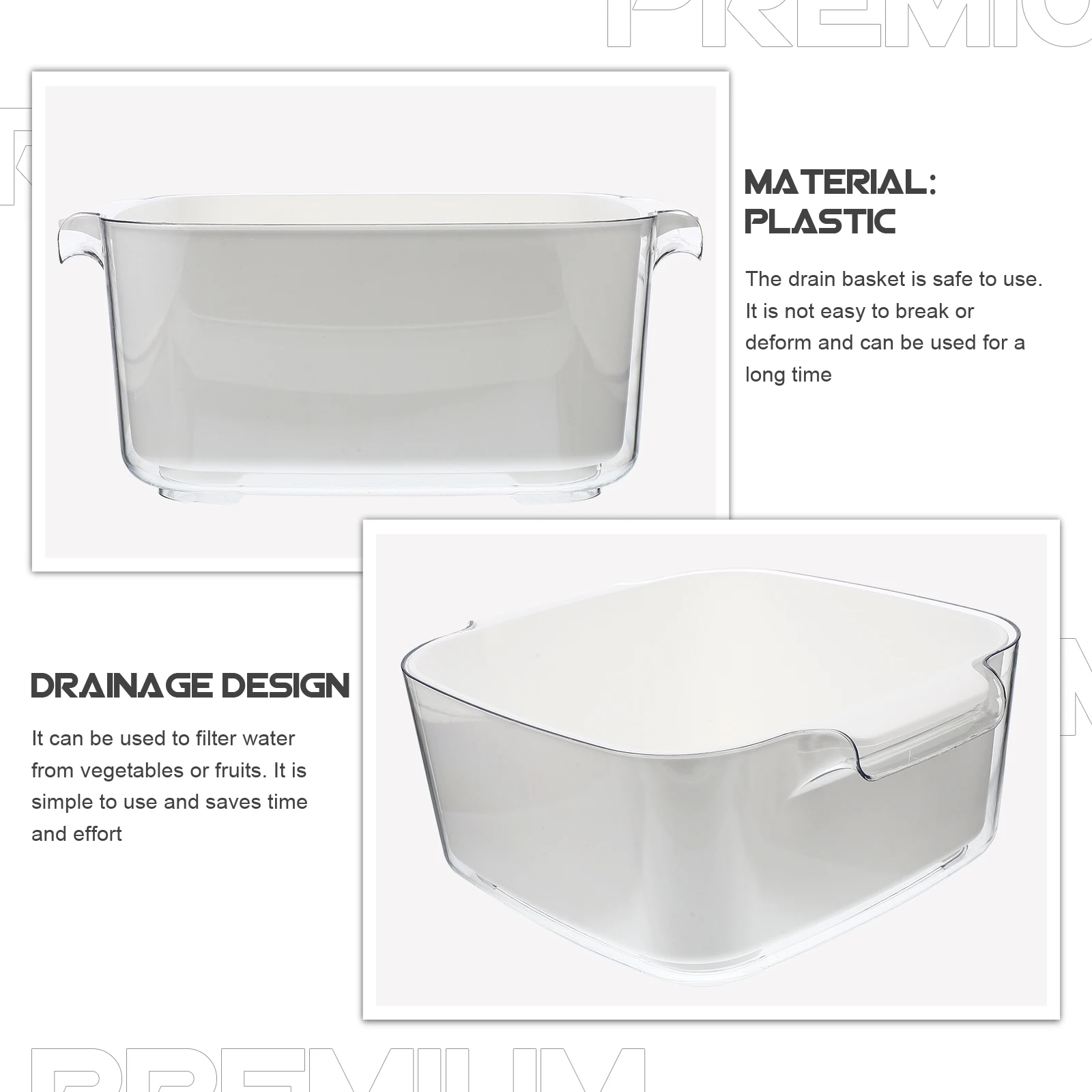 

Double Layer Household Drain Vegetable Washing Fruit Fine Mesh Design Kitchen Container Filter Basket For Fruits Vegetables Rice