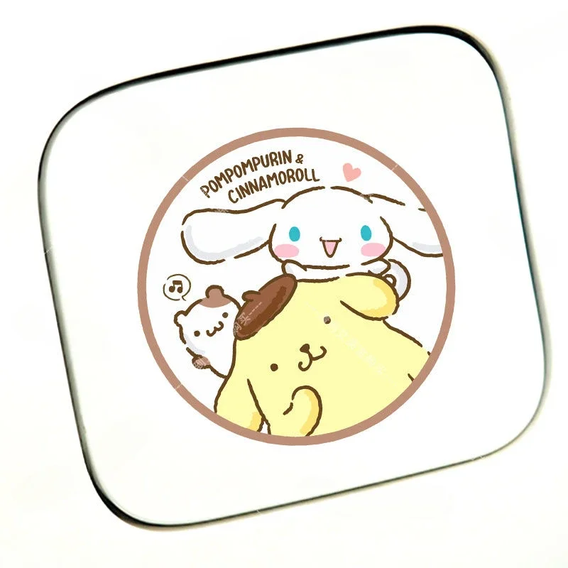 Sanrio Cartoon Cute Cinnamoroll Pompom Purin Car Stickers Car Gas Cap Laptop Scratches Decorative Waterproof Stickers Wholesale