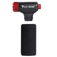 WEST BIKING Mini inflador de CO2 bomba de bicicleta inflado de neumáticos súper rápido bomba de bicicleta portátil tubo de neumático de aleación de aluminio para bicicleta MTB