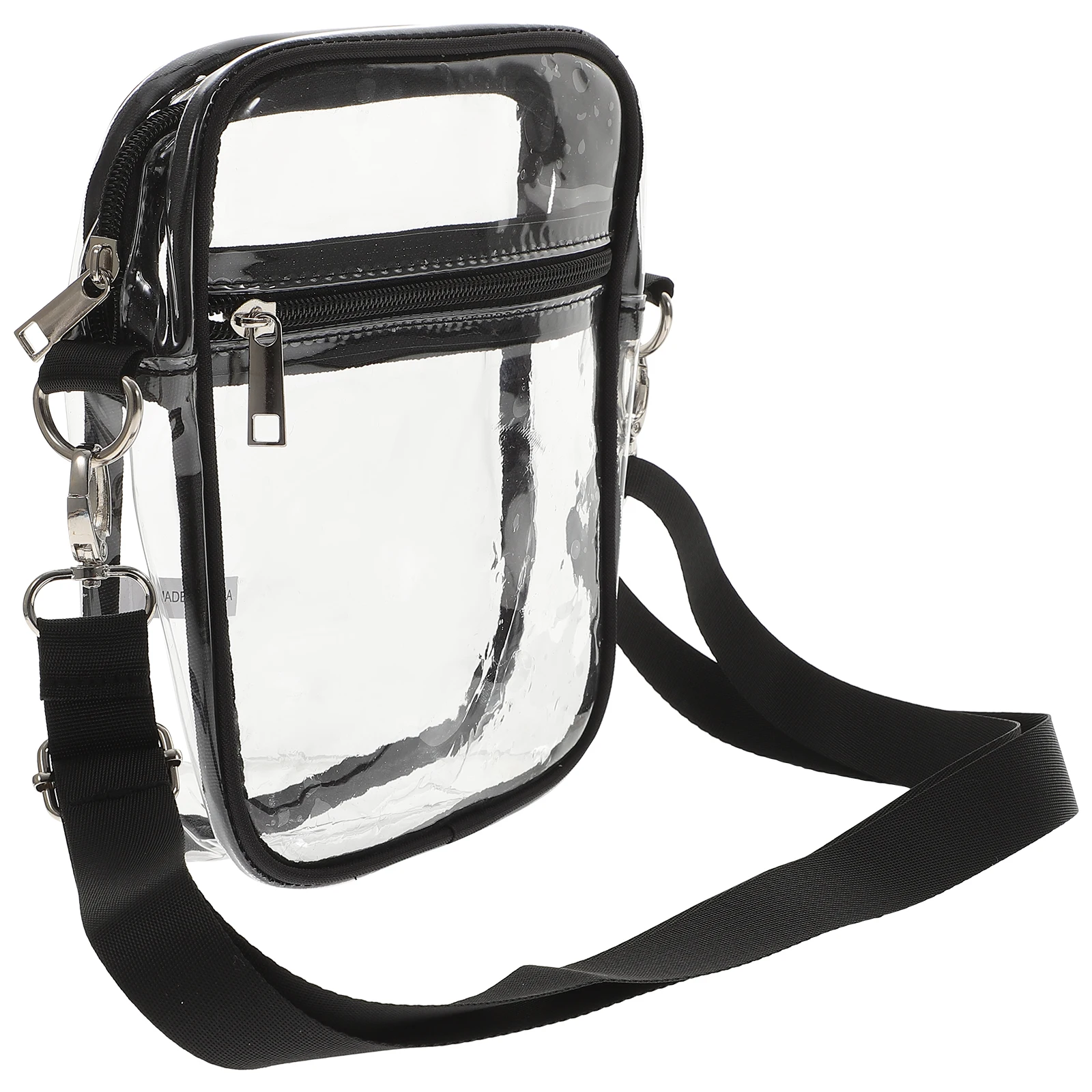 

Women PVC Transparent Shoulder Bag Clear Handbags Concert Aluminum Alloy Purse for Stadium Events
