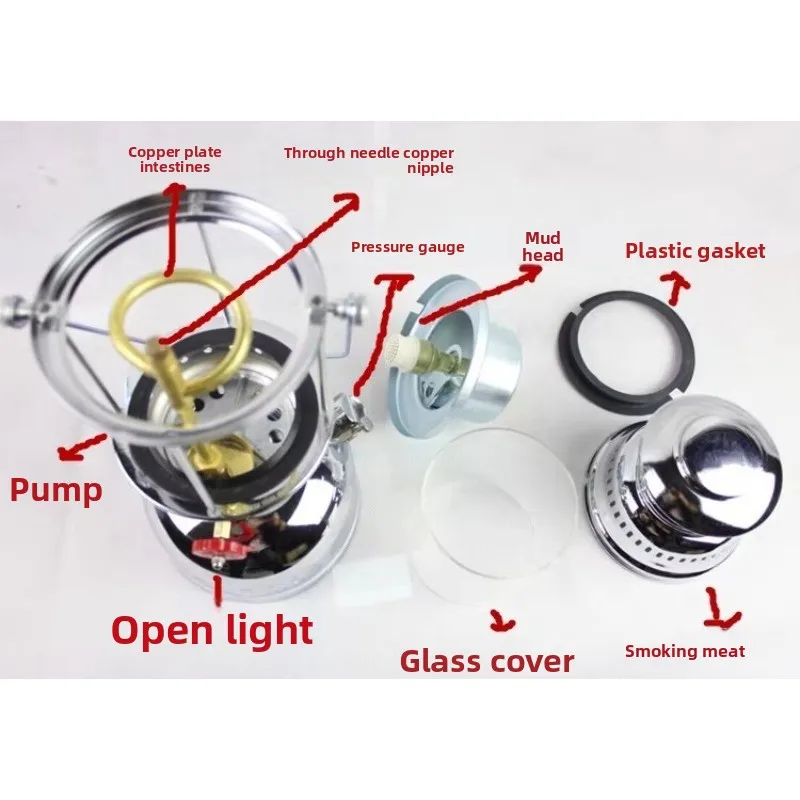 Portable Oil Lamp Outdoor Lantern Outdoor Fishing Camping Hiking Picnic Beach Camping Goods Oil Gas Lamp Outdoor Tools