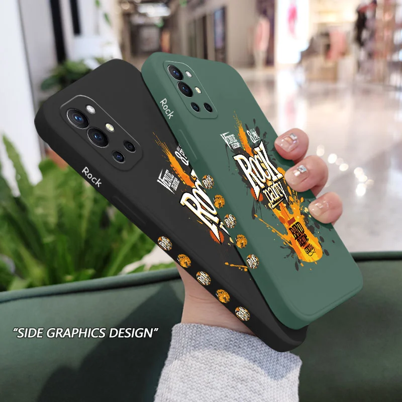 Rock Guitar Phone Case For Oneplus 12 12R 11 11R 10 10R 10T 9R 9RT 9 8T 8 7 7T Pro 5G Liquid Silicone Cover