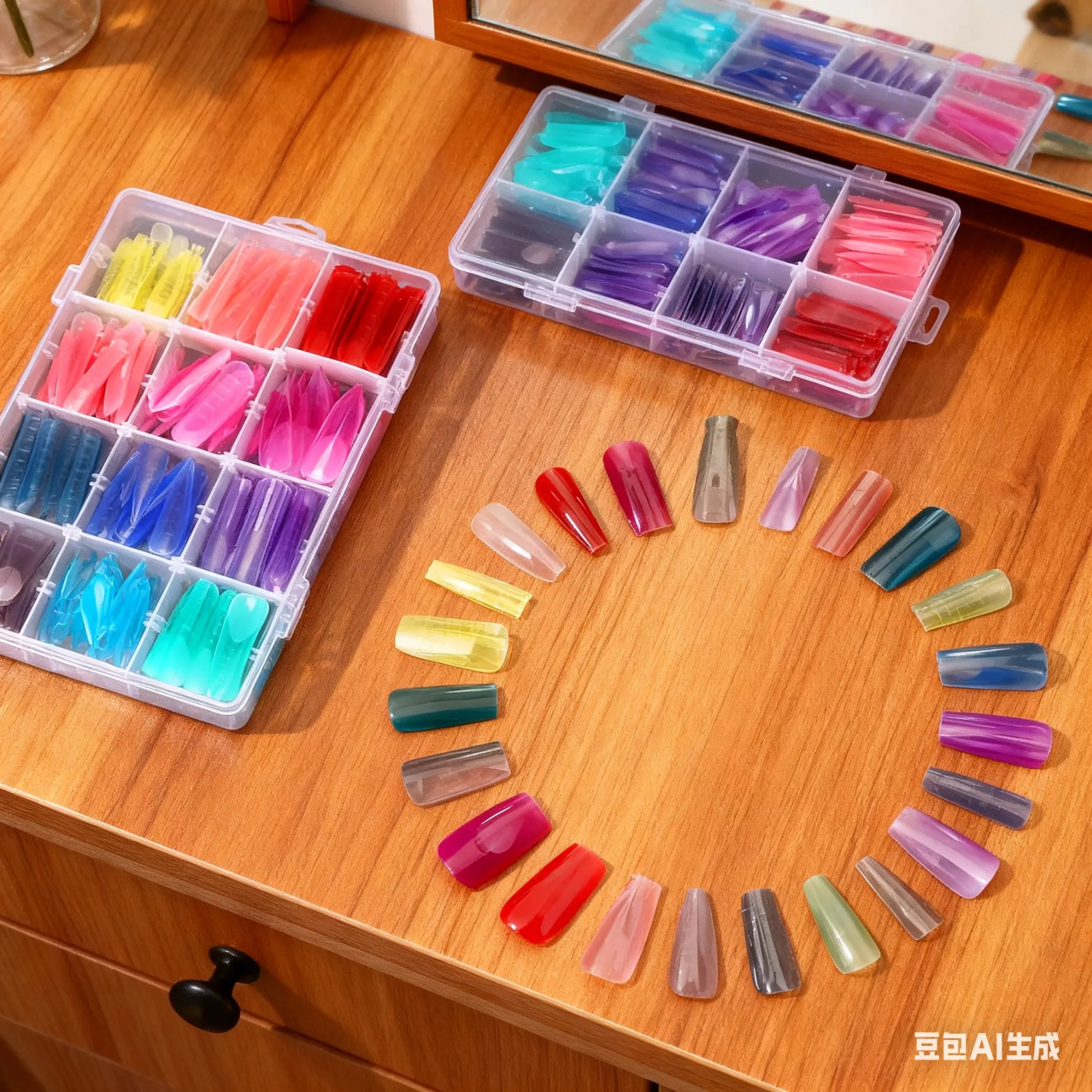 12x24 pièces = 288 pièces coloré construction rapide ongles moule conseils mi-long Alond/Ballet/Coffin ongles étendre conseils couverture complète faux conseils outils