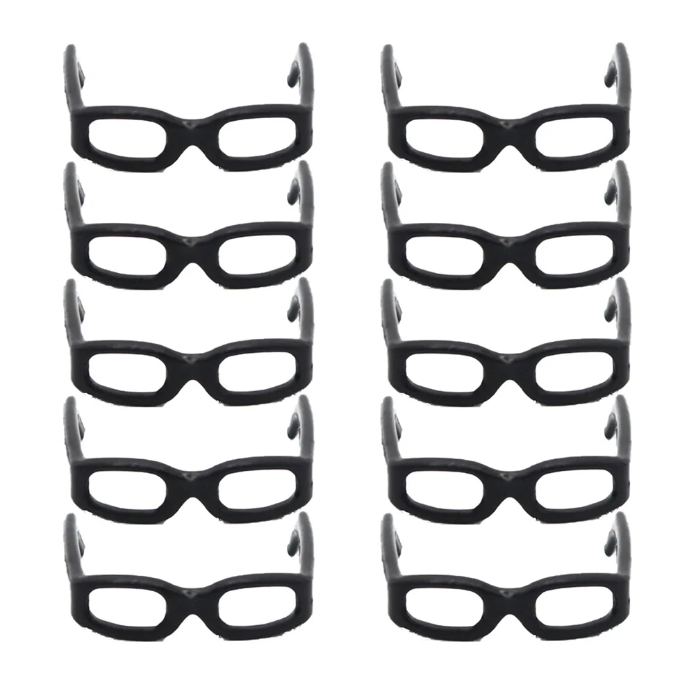 

60 Pcs Black Frame Glasses Toy DIY Supplies Costume Decor Props Mini Decors Plastic Tiny Tools