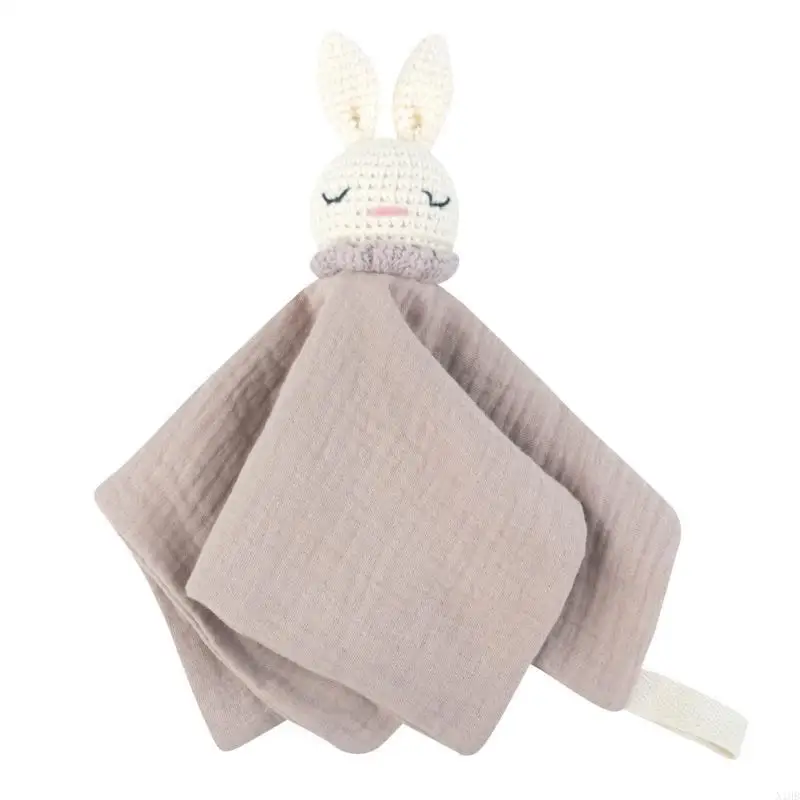 

Infant Baby Appease Comforting Towel Knitted Rabbit Burp Cloth Sleep Soothes Toy