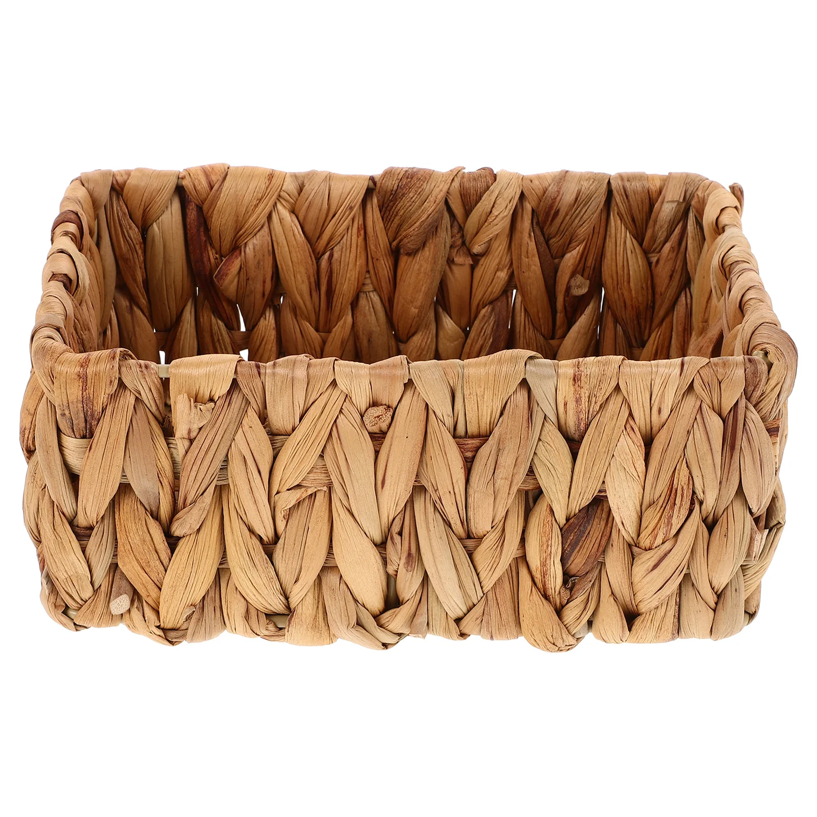 

Woven Seagrass Storage Basket Multi-Functional Handcrafted Organizing Bin for Toiletries Stationery Sundries Countertop Space