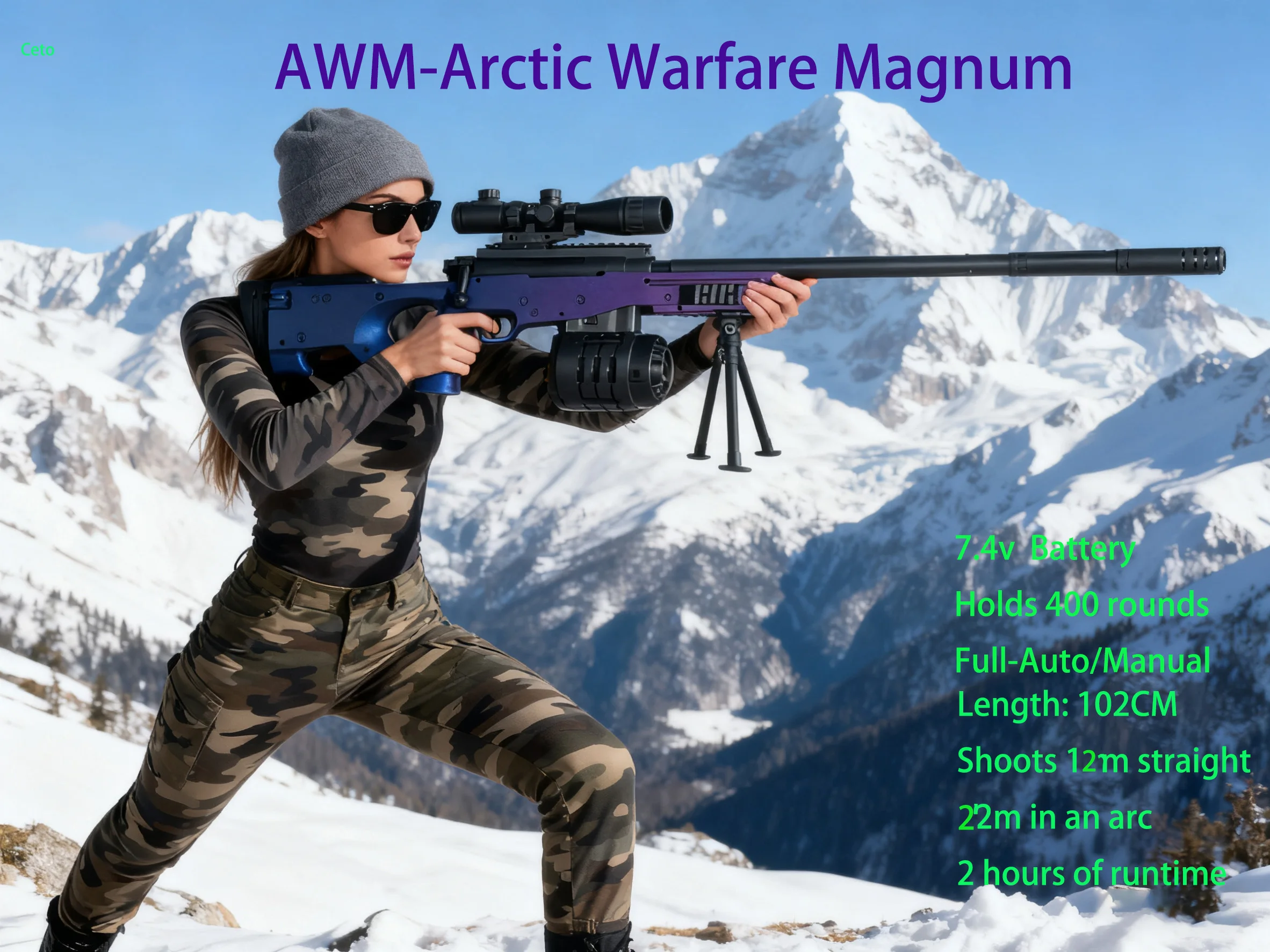 AWM Gel Blasters EBB Pistola de chorro de bola de gel eléctrica automática - Auto completa de alta velocidad, juguetes de combate de equipo táctico al aire libre para adultos